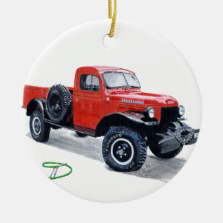 Power Wagon truck Ceramic Tree Decoration
