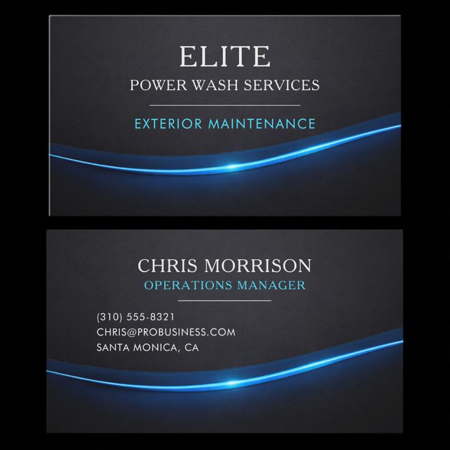 Power Wash Services Professional Business Card (Creator Uploaded)