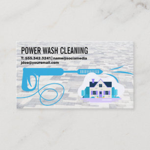 Power Wash Tool   House Cleaning   Stones Business Card