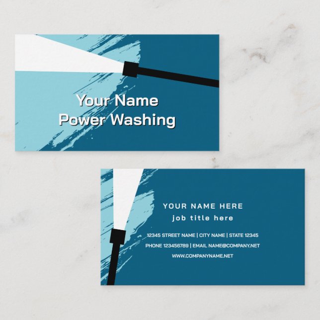 Power Washing driveway pressure cleaning Business Card (Front/Back)