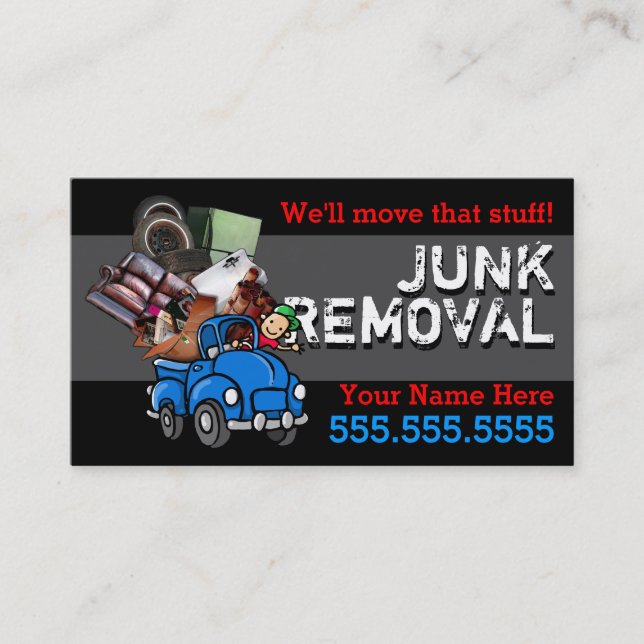 Power Washing/Junk Hauling Business Promo Card (Front)