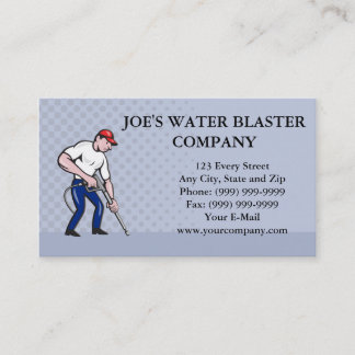 Power Washing Pressure Water Blaster Worker Business Card