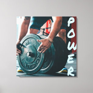 Power Weight Lifting Gym Health Canvas Print