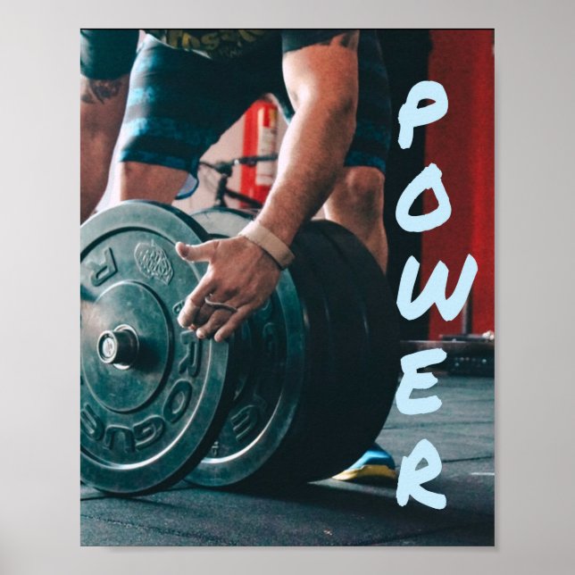 Power Weight Lifting Gym Health Poster (Front)