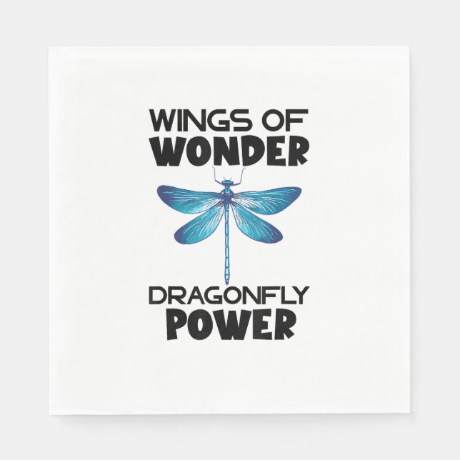 Power Wings Of Wonder Nature Insect Dragonflies Dr Napkin (Front)