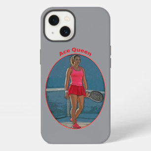 Power Woman Tennis Player Holding her Racket URM iPhone 13 Case
