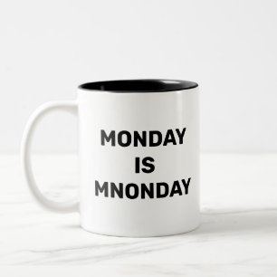 PowerBI Meme Monday - Monday is MNonday Two-Tone Coffee Mug