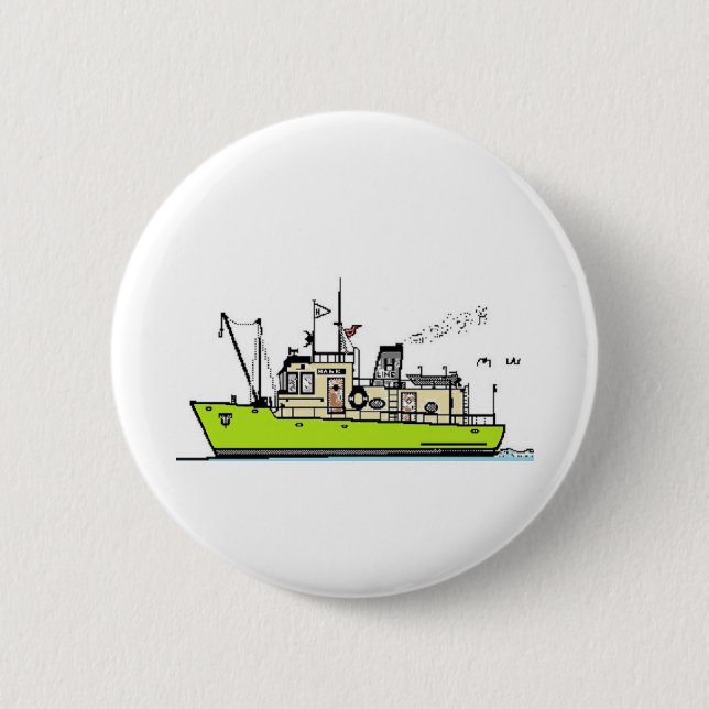 PowerBoat 6 Cm Round Badge (Front)