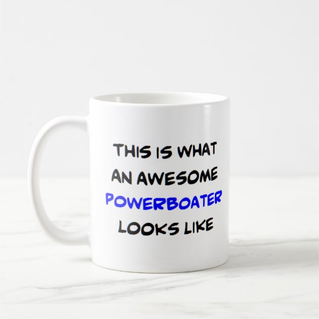 powerboater, awesome coffee mug (Left)