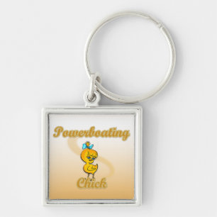Powerboating Chick Key Ring