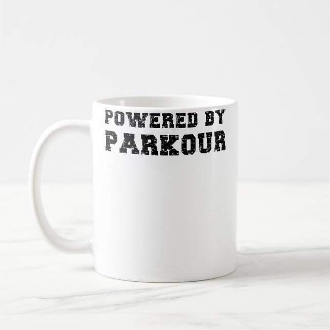 Powerd By Parkour Coffee Mug (Left)