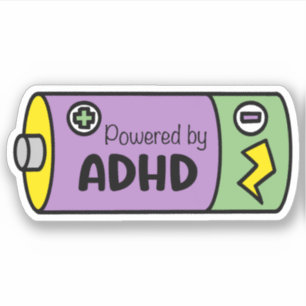 Powered by ADHD   Purple & Green Battery