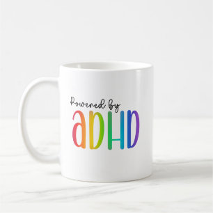 Powered by ADHD   Rainbow Typography Coffee Mug