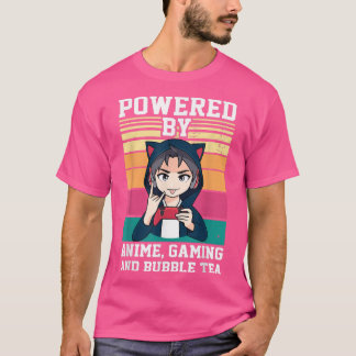 Powered by Anime, Gaming and Bubble Tea Anime T-Shirt