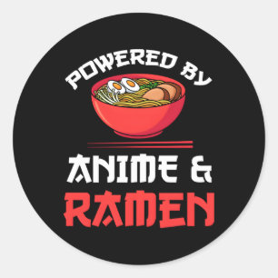 Powered By Anime Ra Merchandise Classic Round Sticker