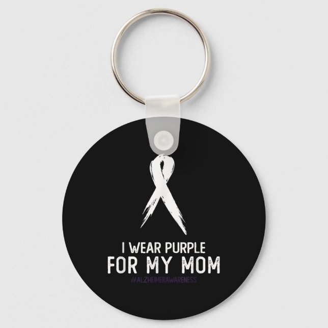 Powered By Autism _ Autism Awareness Graphic  Key Ring (Front)