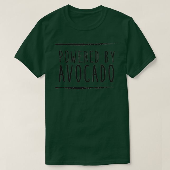 Powered by Avocado 13 T-Shirt (Design Front)