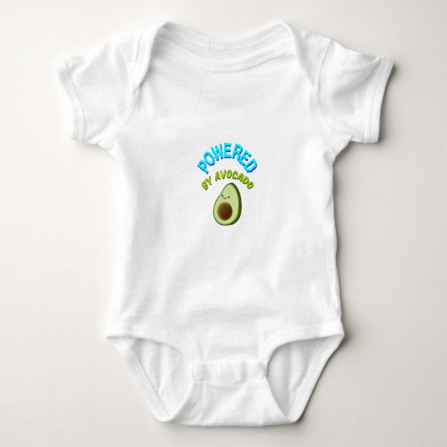 Powered By Avocado Baby Bodysuit (Front)