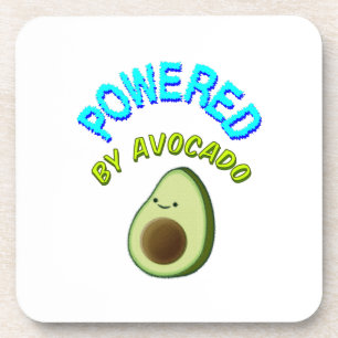Powered By Avocado Coaster