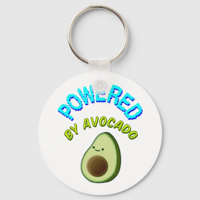 Powered By Avocado Key Ring (Front)