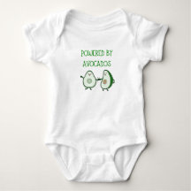 Powered by Avocados - Cool Vegan Baby Shirt