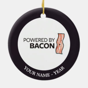 Powered by Bacon 2 Ceramic Tree Decoration