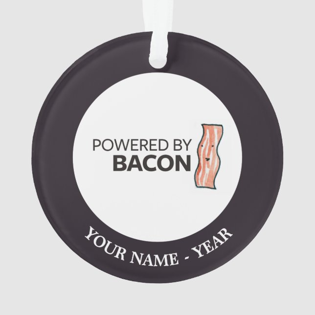 Powered by Bacon 2 Ornament (Back)