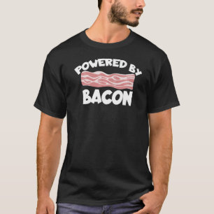 Powered by Bacon Barnyard Harvest Farming Barn Cat T-Shirt