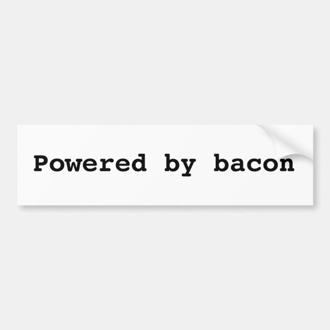 Powered by Bacon Bumper Sticker (Front)