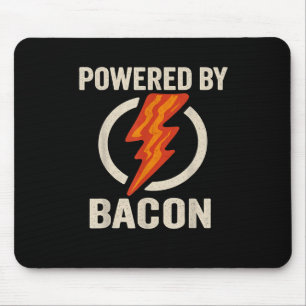 Powered By Bacon Funny Meat Lover Bbq Grill Carniv Mouse Mat