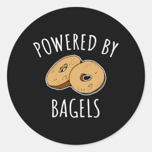 Powered By Bagels Bagel Classic Round Sticker