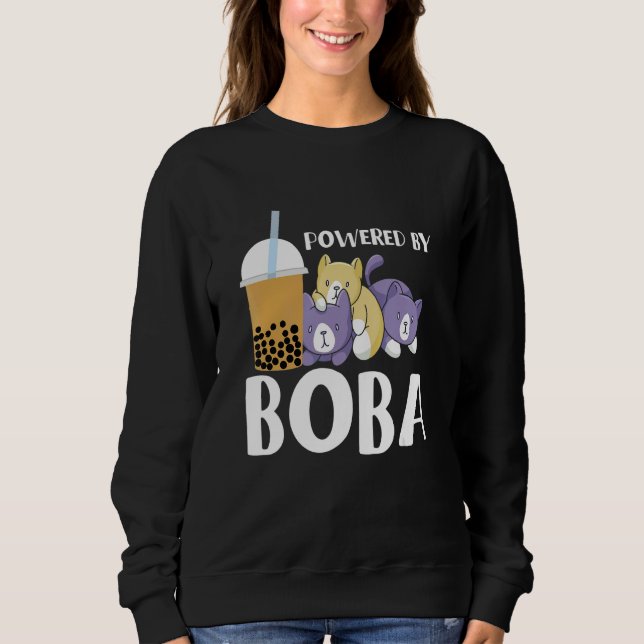 Powered By Boba Bubble Tea Sweatshirt (Front)