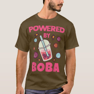 Powered By Boba Cute Kawaii Bubble Tea Lover T-Shirt