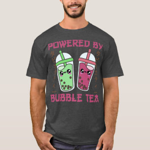 Powered by bubble tea - Bubble Tea Japanese Retro  T-Shirt