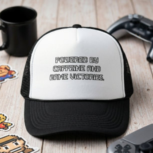 Powered By Caffeine And Game Victories Trucker Hat