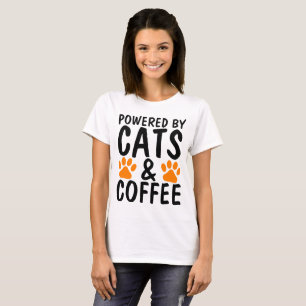 POWERED BY CATS AND COFFEE CAT T-Shirt