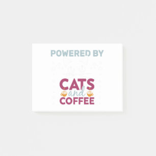 Powered By Cats And Coffee Post-it Notes