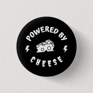 Powered By Cheese 3 Cm Round Badge
