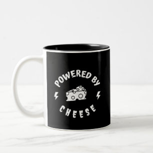 Powered By Cheese Two-Tone Coffee Mug