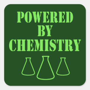 Powered By Chemistry Square Sticker
