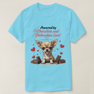 Powered by Chocolate and Chihuahua Love T-Shirt
