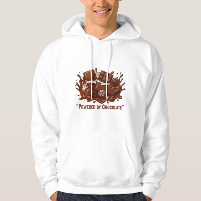 Powered by Chocolate – National Chocolates Day Art Hoodie (Front)