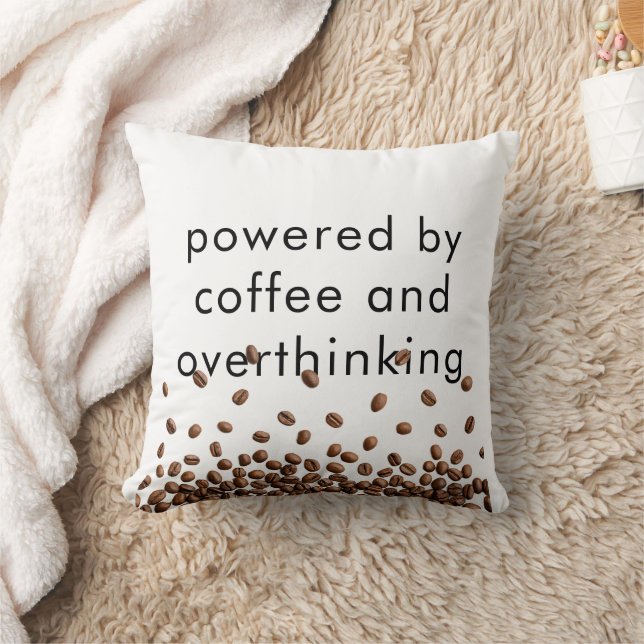 Powered by Coffee and Overthinking Cushion (Blanket)
