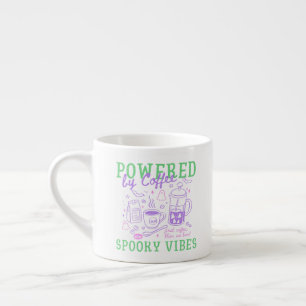 Powered By Coffee And Spooky Vibes Halloween Espresso Cup