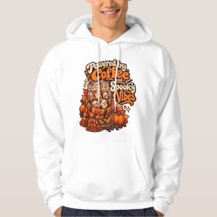 Powered by Coffee and Spooky Vibes Halloween Hoodie