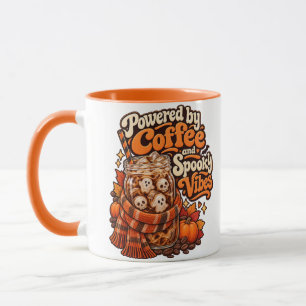 Powered by Coffee and Spooky Vibes Halloween Mug