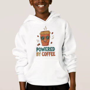 Powered by Coffee Cute Cartoon Hoodie