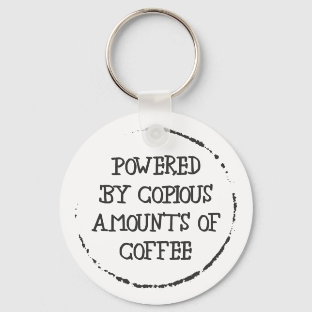 Powered By Coffee Key Ring (Front)