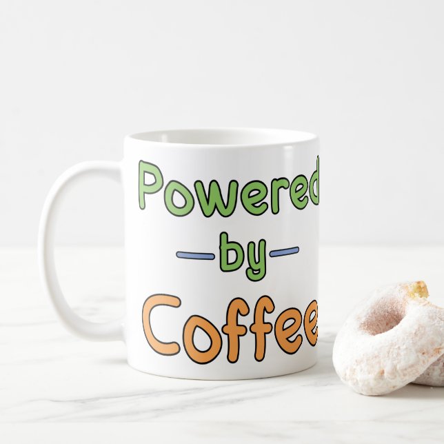 Powered by Coffee Mug (With Donut)