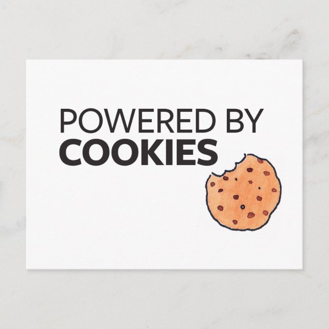 Powered by Cookies Postcard (Front)